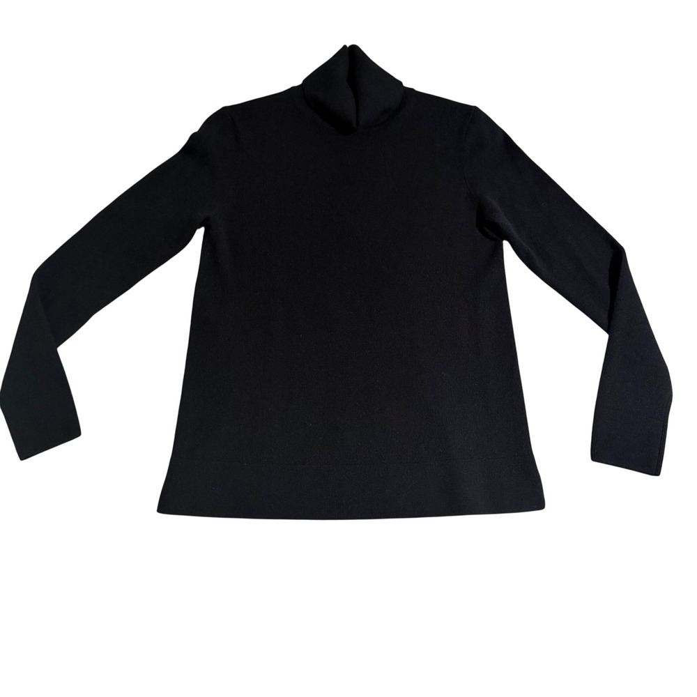 Neiman Marcus Cashmere Collection Black Turtleneck Sweater Womens Medium Classic